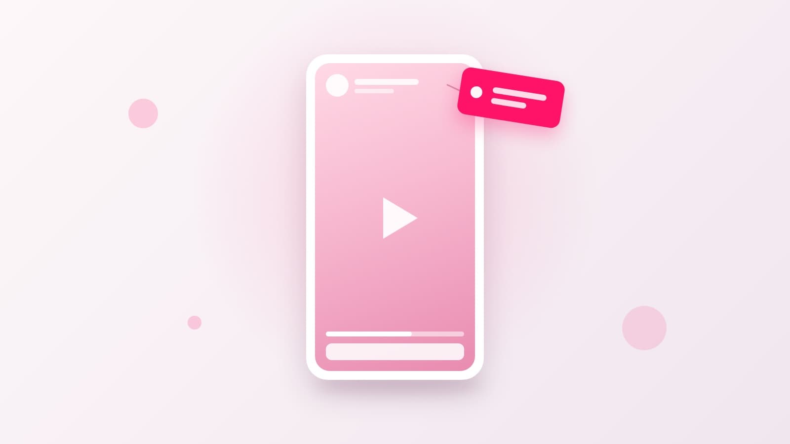 A creator reel on a phone card with a small pink ad tag attached, showing a brand running a creator's Instagram post as a paid ad from the creator's handle