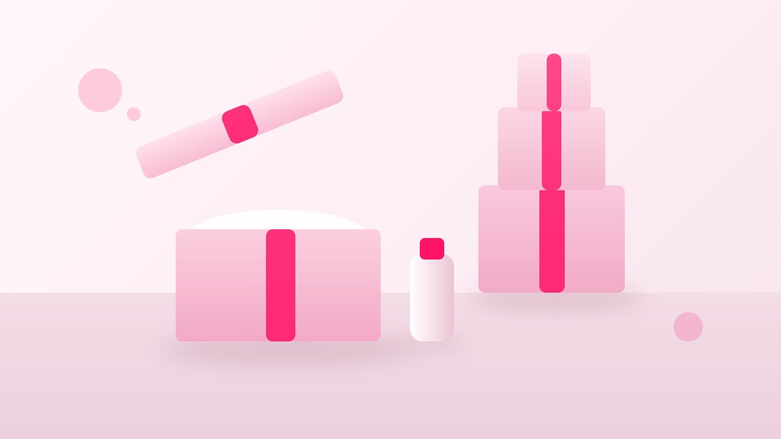An open pink gift box on a pale surface with a small product beside it and a stack of unopened boxes behind, for a post on product seeding and influencer gifting programs in India